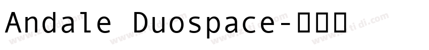 Andale Duospace字体转换